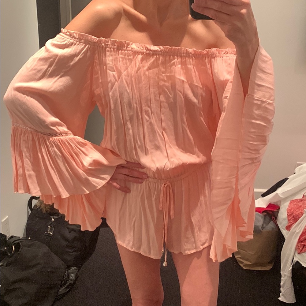 Elan Peach Casual Shorts with Flowing Design - Picture 3 of 12